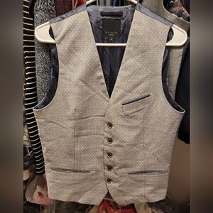 Gray Ted Baker premium size 2 vest polka dots